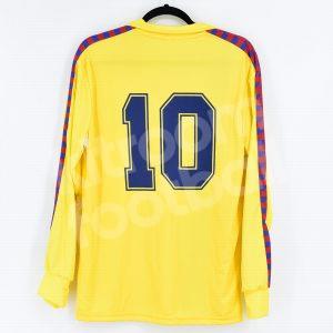 1982-85 Barcelona Away #10 MARADONA Retro Yellow Shirt L/S