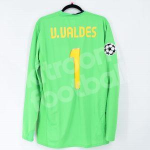 2008-09 Barcelona Goalkeeper Player Issue  Shirt #1 V. VALDES Champions League