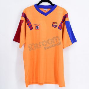 1991-92 Barcelona Conmemorative Meyba Away Shirt Wembley #4 KOEMAN (Fair) L - Image 2