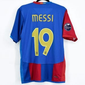 2006-07 Barcelona Home Shirt #19 MESSI Champions League (Good) L - Image 1