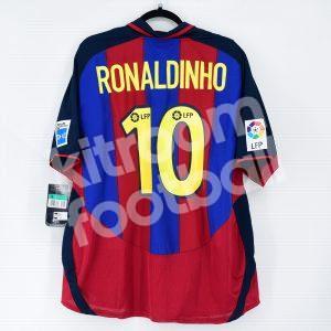 2003-04 Barcelona Home Shirt #10 RONALDINHO Nike *BNWT* XL