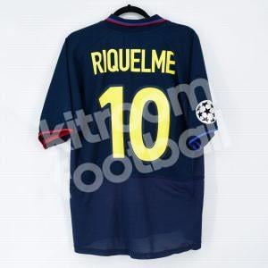 2002-03 Barcelona Away Shirt #10 RIQUELME Champions League (Good) L - Image 1