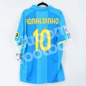 2007-08 Barcelona Away Shirt #10 RONALDINHO Nike *New* XL - Image 1