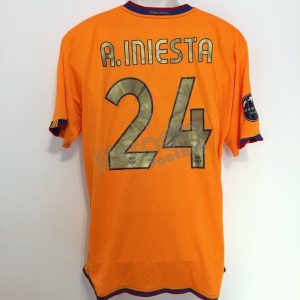 2006-07 Barcelona UCL Away Shirt A. Iniesta #24 Nike (Very Good) L - Image 1