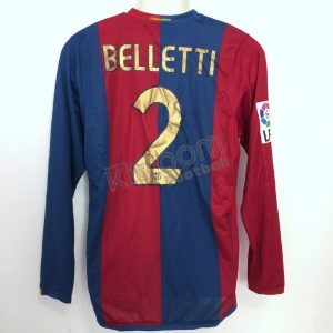 2006-07 Barcelona Home L/S Shirt Belletti #2 Nike (Very Good) M