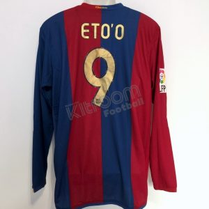 2006-07 Barcelona Home L/S Shirt Etoo #9 Nike (Very Good) XL
