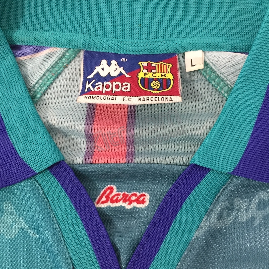 RARE MAILLOT SHORT F.C BARCELONA 1995/1997 vintage KAPPA camiseta away shirt L EUR 85,00 - ES
