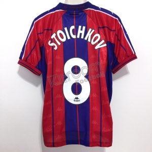 1997-98 Barcelona Home Shirt Stoichkov #8 Kappa (Good) L