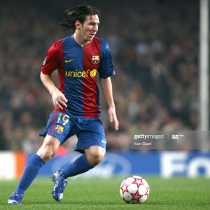 2006-07 Barcelona Home Shirt #19 MESSI Champions League (Good) L - Image 3