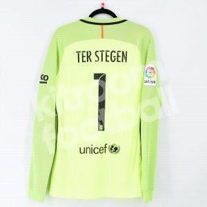 2016-17 Barcelona Player Issue #1 TER STEGEN Goalkeeper Fluor Shirt *New* La Liga L