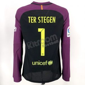 2016-17 Barcelona Player Issue GK L/S Shirt Ter Stegen #1 Black Nike *BNWT* L