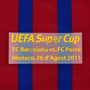2011-12 Barcelona Uefa Super Cup 2011 vs Porto Monaco Match Details MDT Repro v1 - Image 1