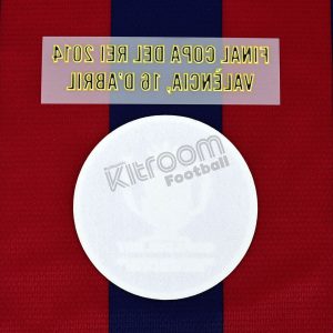 2013-14 Barcelona Copa del Rey Final 2014 vs Real Madrid Set Player Issue Patch Sipesa - Image 2