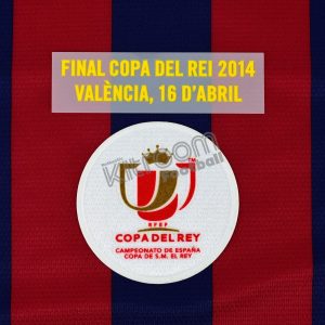 2013-14 Barcelona Copa del Rey Final 2014 vs Real Madrid Set Player Issue Patch Sipesa - Image 1