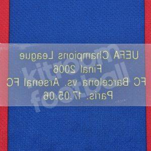 2005-06 Barcelona Champions League Final Paris 2006 Match Details MDT Repro - Image 3