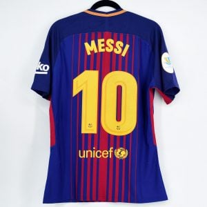 2017-18 Barcelona Player Issue Home Shirt #10 MESSI Supercopa Match Un Worn ** - Image 1