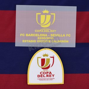 Original Player Issue Final Copa del Rey 2016 Patch Barcelona vs Sevilla Badge - Image 1