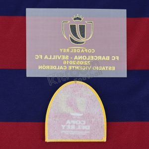 Original Player Issue Final Copa del Rey 2016 Patch Barcelona vs Sevilla Badge - Image 2