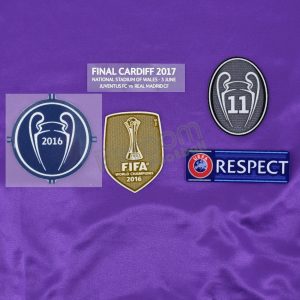 2016-17 Real Madrid Champions League Final Cardiff 2017 Set Player Issue Patch Sporting ID - Image 1