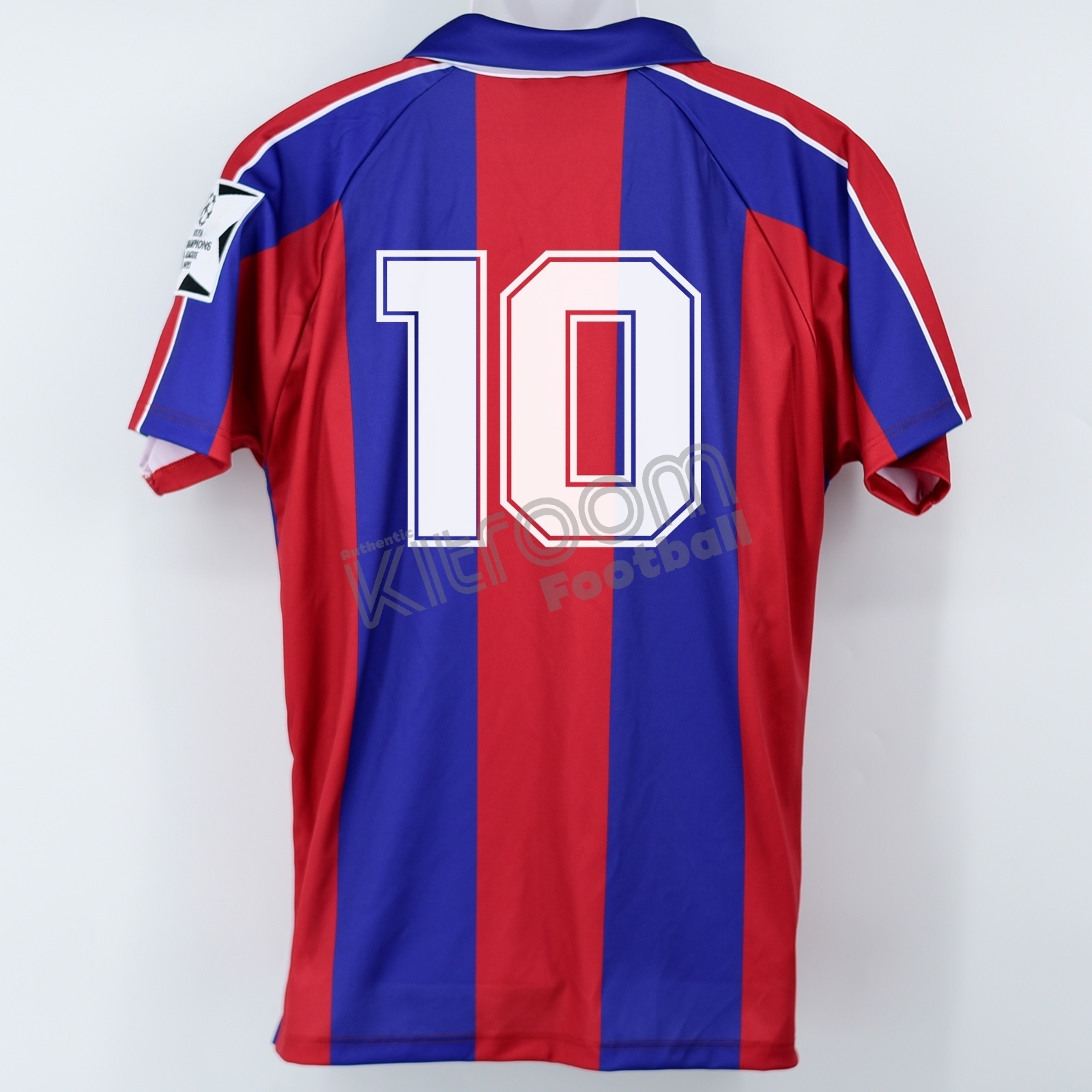 1994-95 Barcelona Retro Champions League Home Shirt Romario #10 L