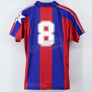 1994-95 Barcelona Retro Champions League Home Shirt Stoichkov #8 White Star Patch L