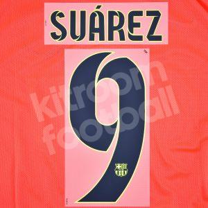 2014-15 Barcelona Player Issue Away & Third Name Set Sipesa - #9 SUÁREZ