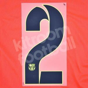 2014-15 Barcelona Player Issue Away & Third Name Set Sipesa - #2 (Match Number)