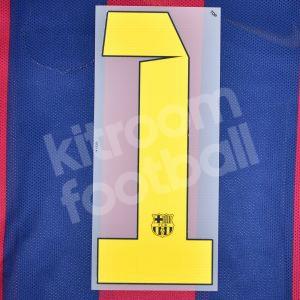 2014-15 Barcelona Player Issue Home Name Set Sipesa - #1 (Match Number) - Image 1