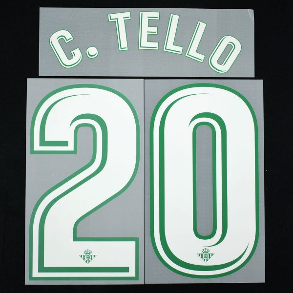 2017-18 Betis Away Name Set Player Issue Jersey 