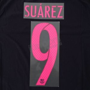2016-17 Barcelona Player Issue Away Name Set Avery - #9 SUAREZ