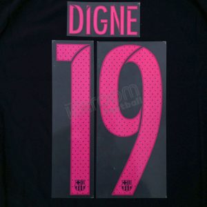 2016-17 Barcelona Player Issue Away Name Set Avery - #19 DIGNE