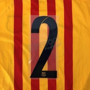 2015-16 Barcelona Player Issue Away Name Set Avery - #2 (Match Number)