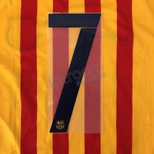 2015-16 Barcelona Player Issue Away Name Set Avery - #7 (Match Number)
