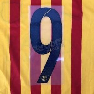 2015-16 Barcelona Player Issue Away Name Set Avery - #9 (Match Number)