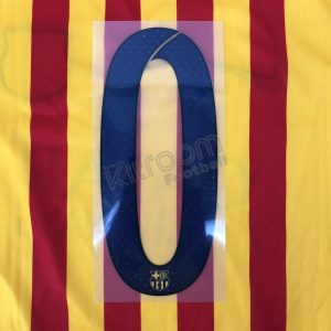 2015-16 Barcelona Player Issue Away Name Set Avery - #0 (Match Number)