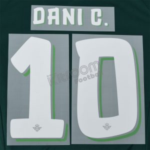2016-17 Betis Player Issue Away Name Set DANI CEBALLOS #10
