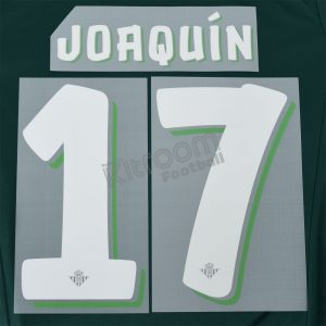 2016-17 Betis Player Issue Away Name Set JOAQUÍN #17