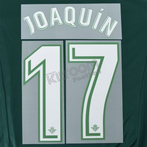 2017-18 Betis Player Issue Away Name Set JOAQUÍN #17