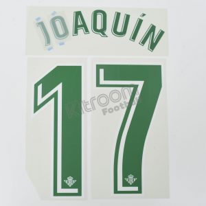 2017-18 Betis Player Issue Home Name Set JOAQUÍN #17