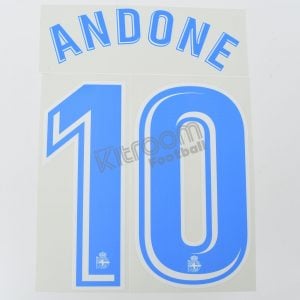 2017-18 Deportivo Player Issue Away Name Set ANDONE #10