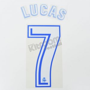 2017-18 Deportivo Player Issue Home Name Set LUCAS #7