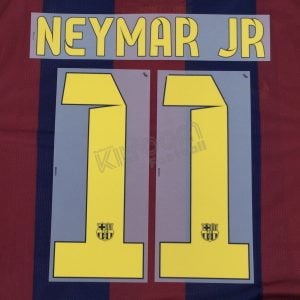 2014-15 Barcelona Player Issue Home Name Set Sipesa - #11 NEYMAR JR