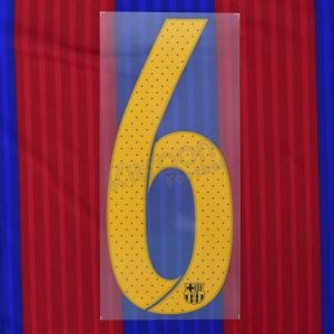 2015-17 Barcelona Player Issue Home Name Set Avery - #6 (Match Number)