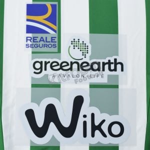 2017-18 Betis Green Earth Reale Wiko Set Home Player Issue Patches