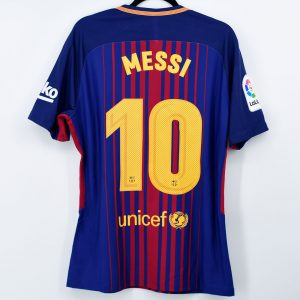 2017-18 Barcelona Player Issue Home Shirt #10 MESSI  La Liga Match Un Worn ** - Image 1