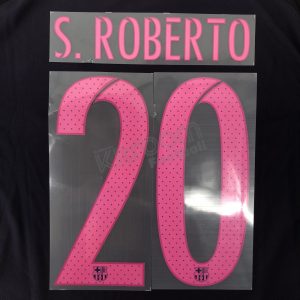 2016-17 Barcelona Player Issue Away Name Set Avery - #20 S.ROBERTO