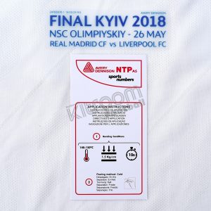 2017-18 Real Madrid Champions League Final Kiev 2018 Player Issue Match Details MDT Avery