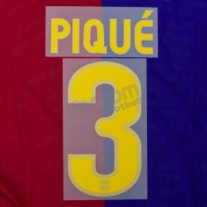Official 2008-10 Barcelona Home Name Set #3 PIQUÉ (Sipesa)