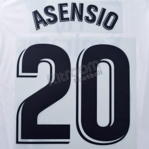 2018-19 Real Madrid Home Name Set #20 ASENSIO La Liga Repro