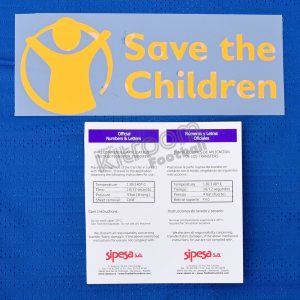 2018-19 Atletico Madrid Save The Children Orange Player Issue Sponsor Patch Sipesa